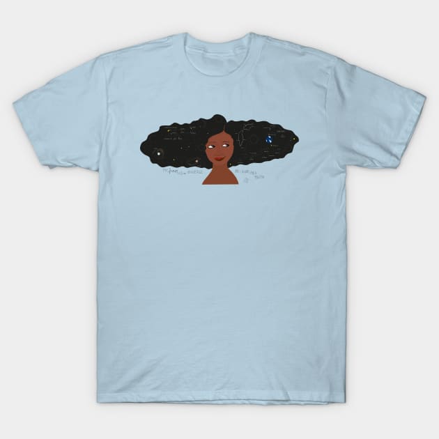 My hair is an Universe T-Shirt by nandawatts